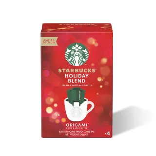 【STARBUCKS 星巴克】濾掛咖啡-節日綜合咖啡(4入/盒)