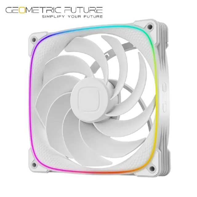 【Geometric Future】幾何未來 Squama 大龍鱗 2503RB 14cm ARGB風扇 白色 反向扇(龍鱗風扇)