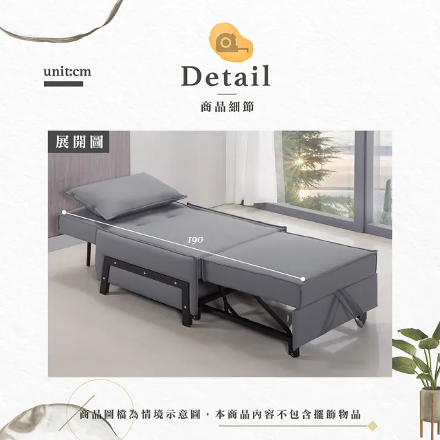 【Hampton 漢汀堡】海勒姆貓抓皮製沙發床(貓抓皮/沙發床/沙發)