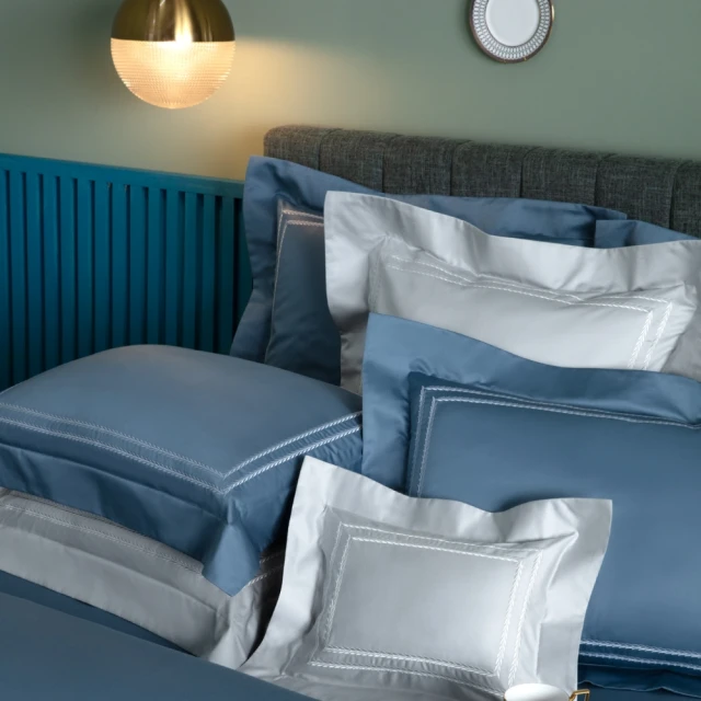 WEDGWOOD 600織埃及棉 鬆緊床包1入｜璀璨 醚海藍