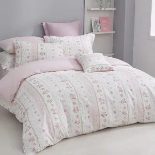 【Tonia Nicole 東妮寢飾】100%精梳棉兩用被床包組-花語輕吟(加大)