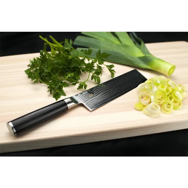 【KAI 貝印】旬 Classic 日本製大馬士革鋼高級方型料理刀 16.5cm DM-0728(菜刀 高品質 切肉 切魚 料理刀)