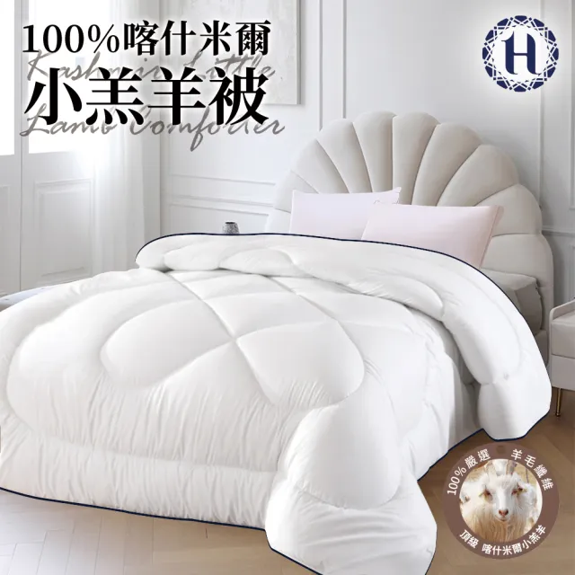 【Hilton 希爾頓】經典奢華100%喀什米爾小羔羊毛被3.0Kg/買一送一(羊毛被/發熱被/小羔羊被/棉被/被子)