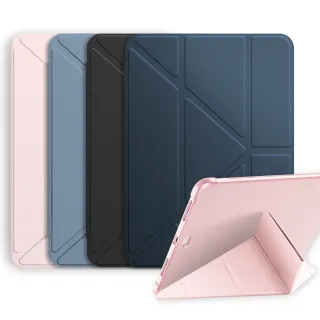 【VXTRA】2024 iPad mini 7 / mini 6 共用 氣囊防摔 Y折三角立架皮套(內置筆槽)