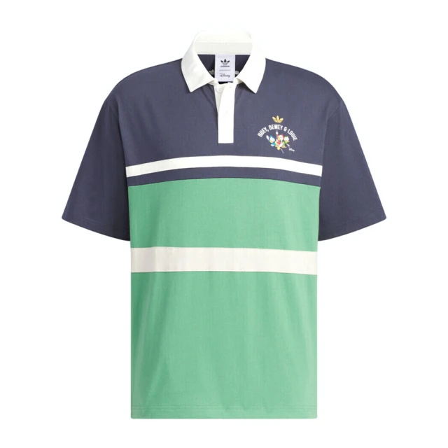 adidas 愛迪達 HDL POLO SS U 男 POLO衫 短袖 上衣 唐老鴨系列 休閒 寬鬆 綠藍(JL6478)