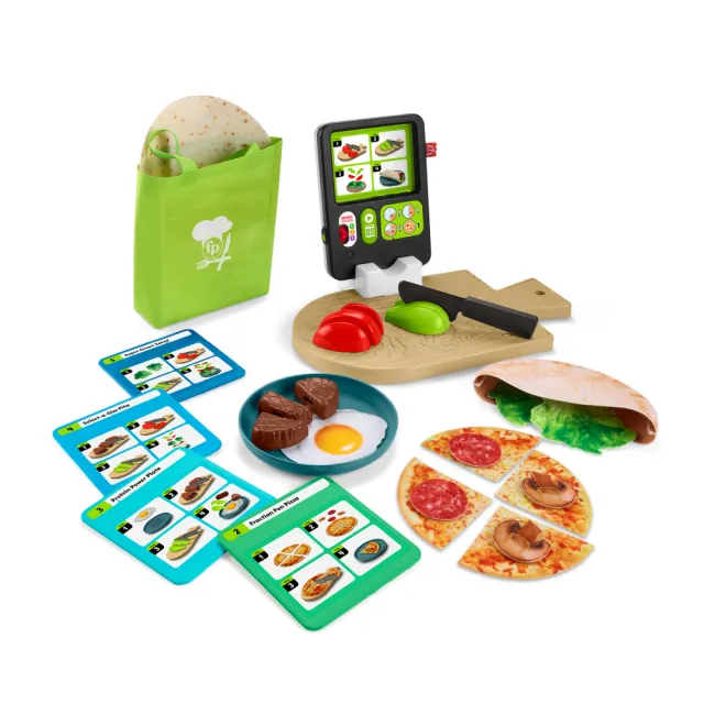【Fisher price 費雪】趣味外送美食組(家家酒/交換禮物/兒童玩具/廚房玩具)