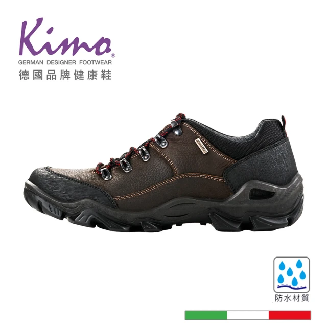 Kimo 義大利牛皮登山健行IMAC防水男鞋(棕櫚咖 6534783551)