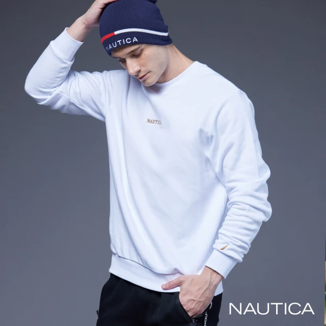 NAUTICA 隨性格調長袖T恤(白色)