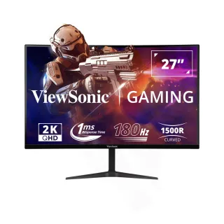 【ViewSonic 優派】VX2718-2KPC-mhd 27型 VA 2K  180Hz 曲面電競螢幕(1500R/內建喇叭//FreeSync/1ms)