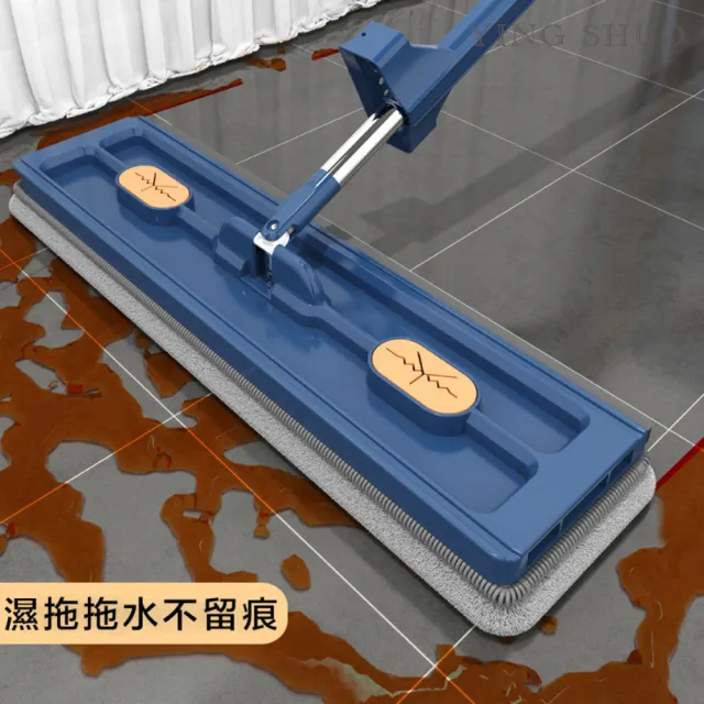 送6布 免手洗免彎腰加大平板拖把(多功能 清潔零死角不費力 自帶除蟎倉)