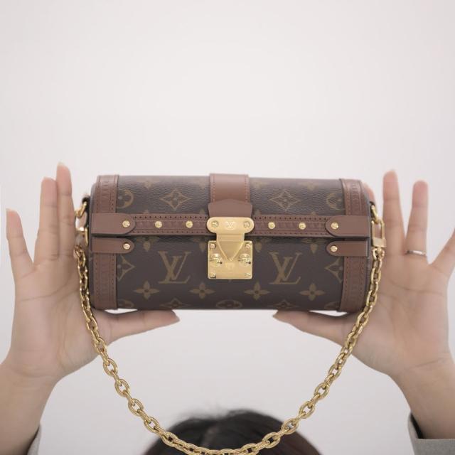 LV LOUIS VUITTON路易威登 M57835 PAPILLON TRUNK 經典 Monogram 帆布斜背圓筒包