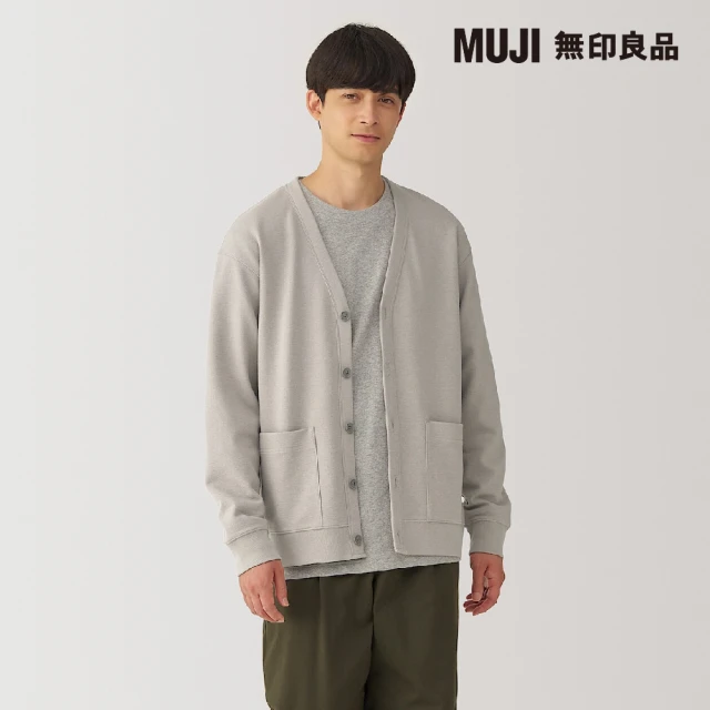 MUJI 無印良品 男二重織米蘭諾螺紋V領開襟衫(共4色)