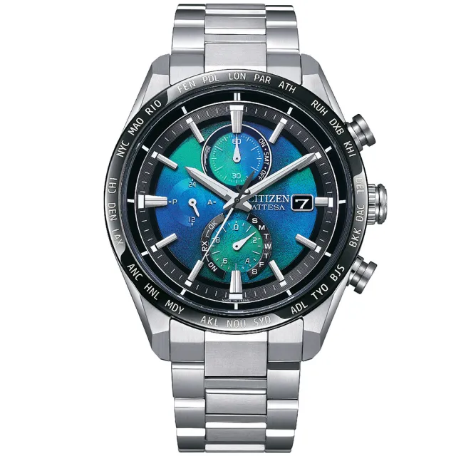 【CITIZEN 星辰】GENTS系列 千彩之海限定  光動能全球電波對時錶/42mm(AT8188-64L)