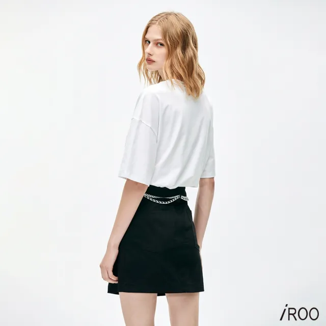 【iROO】小清新貼口袋A字裙