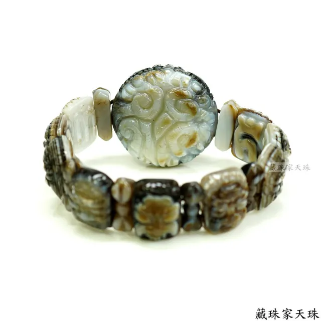 【藏珠家】精品財咒天眼+不動明王天珠手鍊-大手排-2