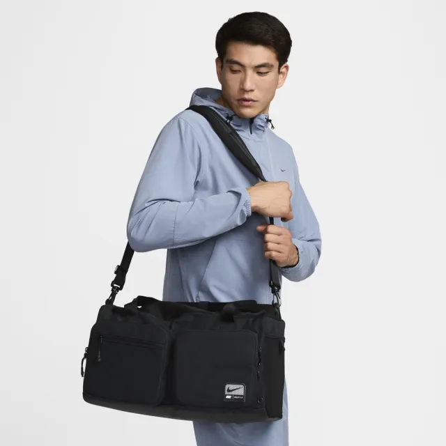 【NIKE 耐吉】旅行包 男包 女包 NK UTILITY S POWER DUFF - 2.0 行李袋 黑 肩背 手提(FN4206010)