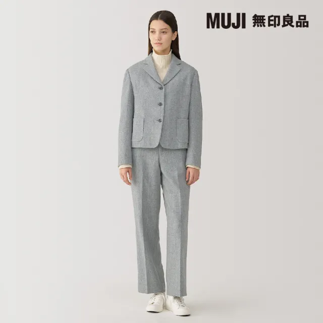 【MUJI 無印良品】MUJI Labo女羊毛混直筒褲(共3色)