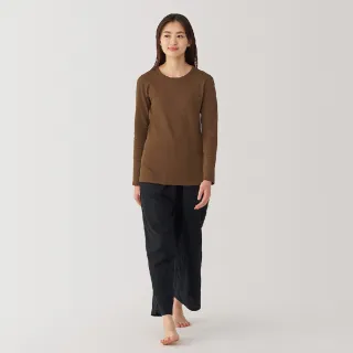 【MUJI 無印良品】女棉保暖厚織圓領長袖T恤(共8色)