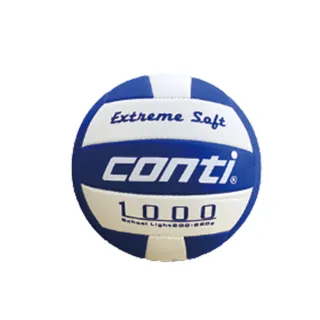 【Conti】原廠貨 5號球 安全軟式排球/競賽/訓練/休閒 藍白(VS1000-BLWH)