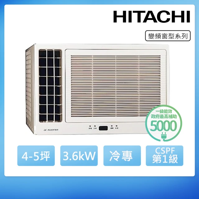 HITACHI 日立 4-5坪一級能效左吹冷專變頻窗型冷氣(RA-36QR)