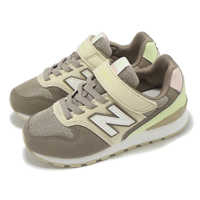 NEW BALANCE 休閒鞋 996 大童 中童 寬楦 草菇 砂岩 小朋友 魔鬼氈 拼接 運動鞋 NB(YV996PA3-W)