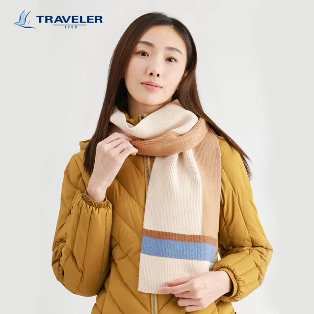 TRAVELER 旅行者 男女款 保暖圍巾166g｜242AE302(男女款/圍巾)