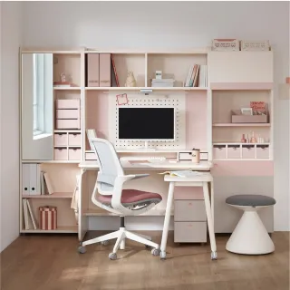 【iloom 怡倫家居】LINKI PLUS 1200型 4層側板型書桌組 層架款 4色(書桌 桌子 電腦桌 工作桌 兒童書桌)