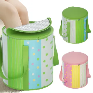 【MUAN】5層加厚保暖泡腳桶 可折疊泡腳袋 帶蓋便攜泡腳袋 養生足浴桶 37*32CM