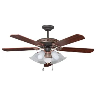 【飛馬】秋之暖風復古美式 60吋吊扇含燈具(不含安裝)