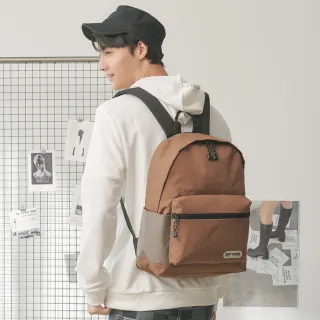 【OUTDOOR】極簡風尚-15.6吋電腦後背包-淺褐色(OD143301BE)