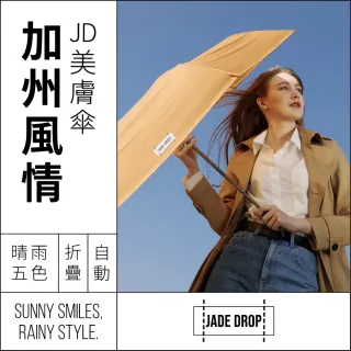 【JD】美膚傘 加州風情 無段式自動傘 多色可選(B)