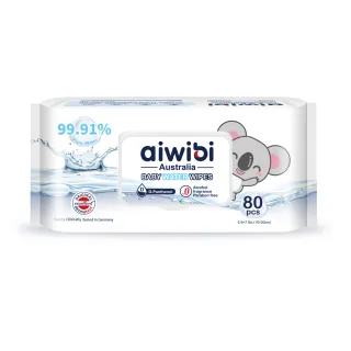 【Aiwibi 愛薇彼】EDI純水嬰兒濕紙巾 80抽/包(敏感肌適用 無味加厚款 口手適用)