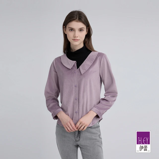 ILEY 伊蕾 層次感拼接假兩件上衣(紫；M-XL；1244291002)