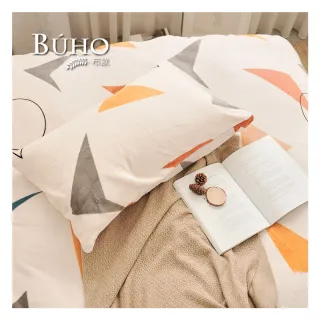【BUHO 布歐】法蘭絨時尚幾何45x75cm美式信封枕套-2入組(多款任選)