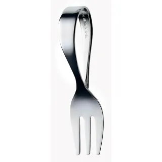 【DAIDOKORO】日本製嬰幼兒易握持頂級耐高溫抗菌不鏽鋼叉子9.5 cm(寶寶叉子/新生兒/洗碗機適用)