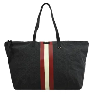 【BALLY】經典條紋印花摺疊行李包旅用包托特包禮盒組(附大萬用包)