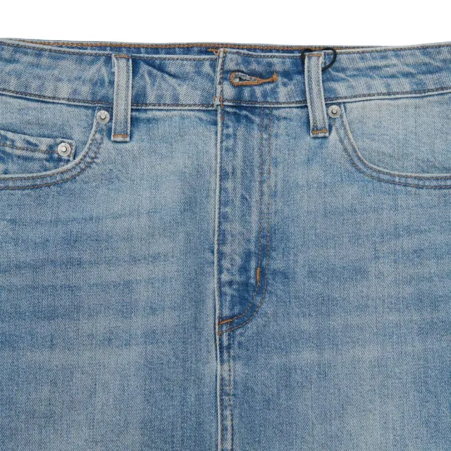 【LEVIS】女款 牛仔裙 復古全排釦A字裙 牛仔短裙 熱賣單品 001R4-0003