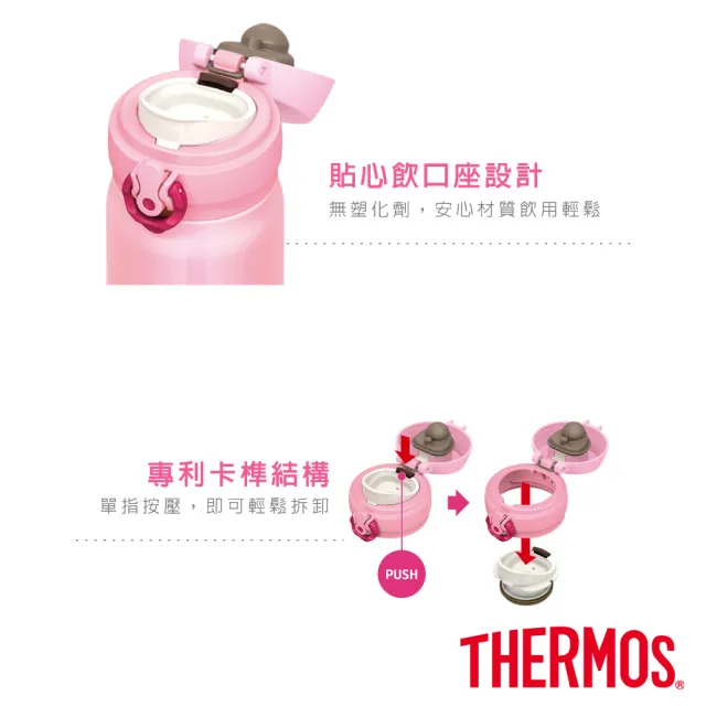 【THERMOS 膳魔師】幻彩旅境不鏽鋼超輕量彈蓋真空保溫杯500ml(JNL-502)