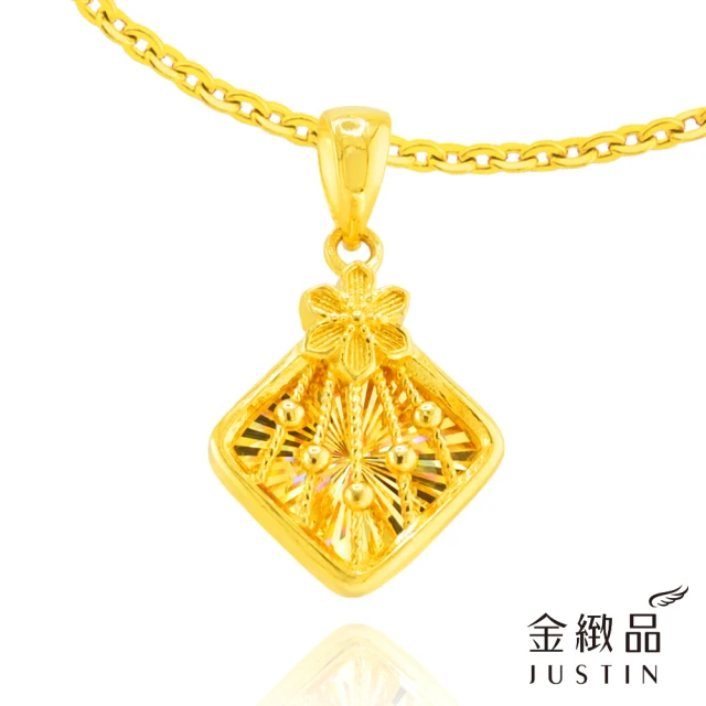 金緻品 黃金墜子 花弦彩味 0.67錢(5G工藝 純金墜飾 七彩 彩絲 小花 花朵 放射狀 拉絲 立體 古風)