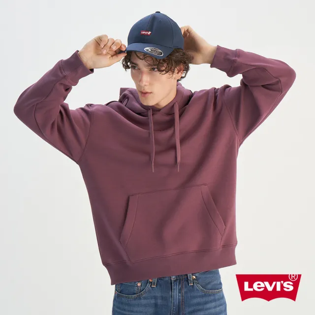 【LEVIS 官方旗艦】男女 可調式環釦丹寧棒球帽/精工刺繡Logo/FLEXFIT 110吸濕排汗 藍 熱賣單品 D7723-0003