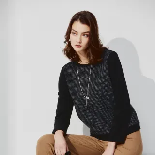 【Master Max】基本款彈性千鳥格紋大學T(8427006)