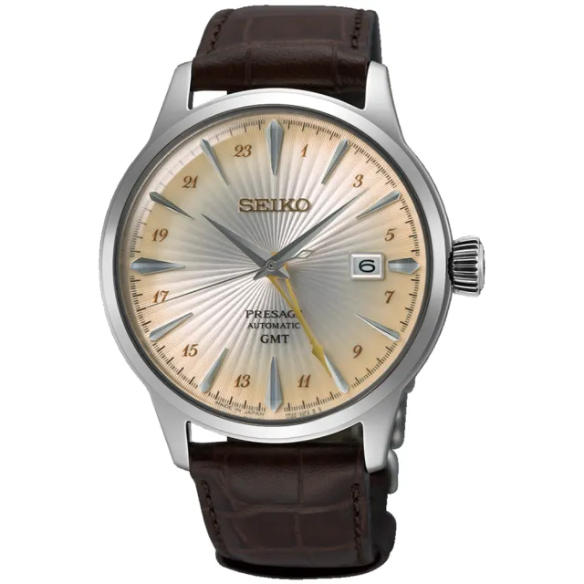 【SEIKO 精工】PRESAGE 調酒師 GMT動力儲存機械錶/40.5mm 母親節(4R34-00J0J SSK041J1)