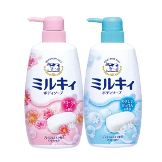 【日本牛乳石鹼】牛乳精華沐浴乳550ml(玫瑰花香/清新皂香_10%增量)