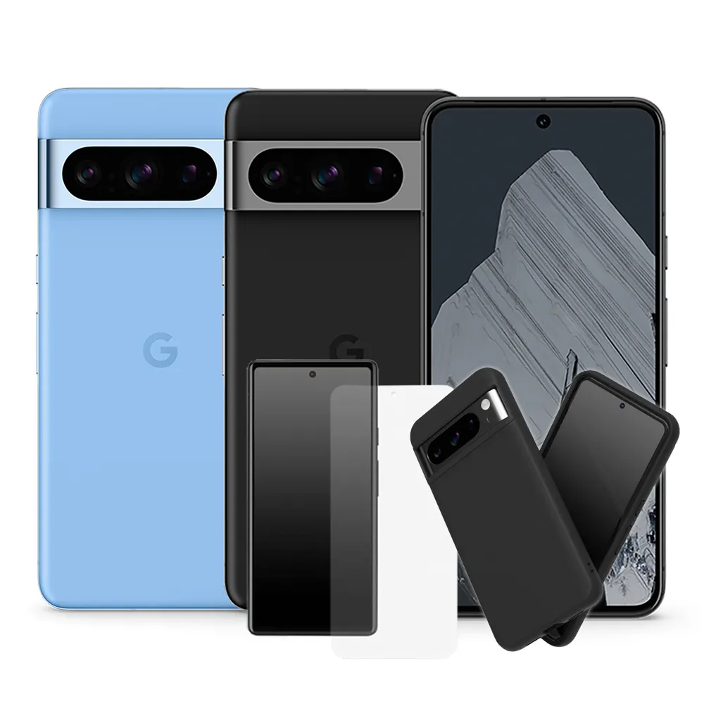 【Google】Pixel 8 Pro 5G 6.7吋(12G/256G/Tensor G3/5000萬鏡頭畫素/AI手機)(犀牛盾保護套組)