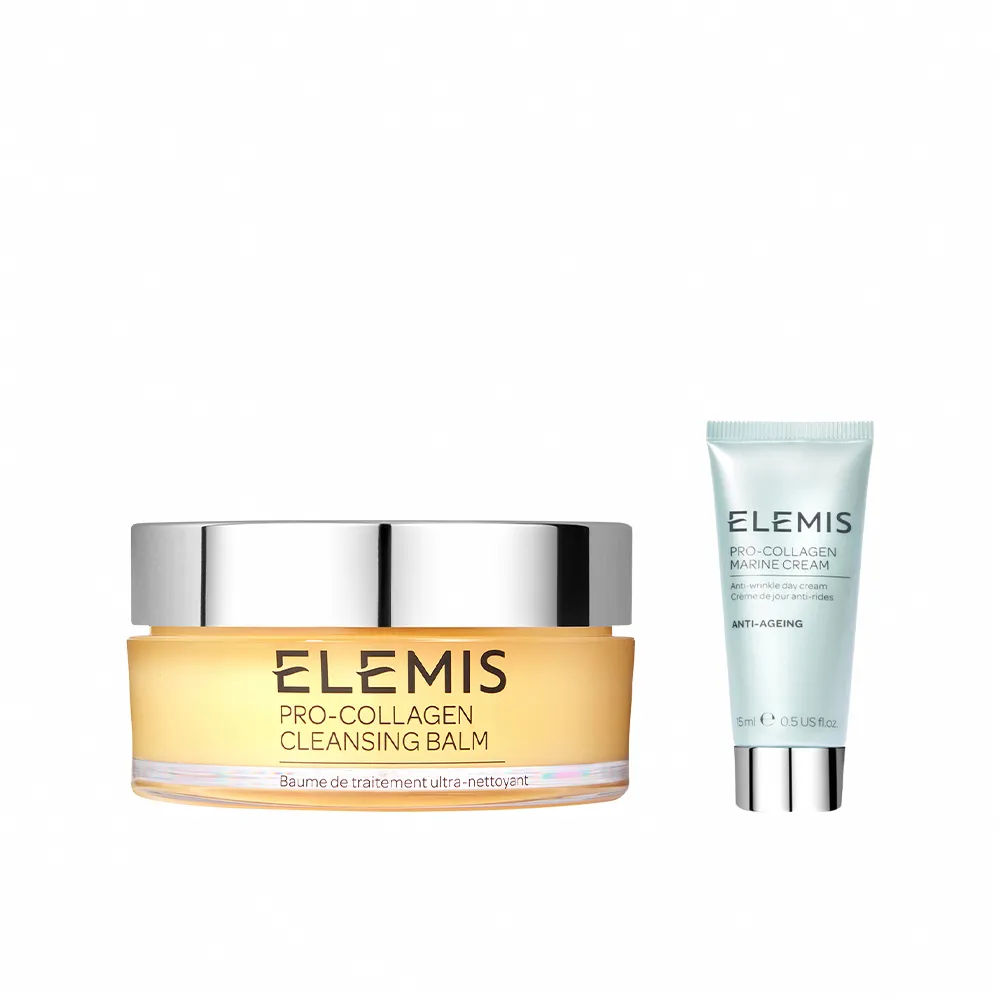 【ELEMIS 愛莉美】海洋膠原卸妝膏必收組(卸妝膏100g送精華乳霜15ml ★NO1卸妝膏★)