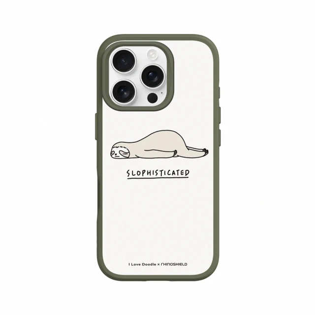 RHINOSHIELD 犀牛盾 iPhone 16系列 SolidSuit背蓋手機殼/樹懶(I Love Doodle)