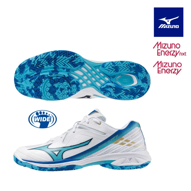 【MIZUNO 美津濃】WAVE CLAW 3 寬楦 男女款羽球鞋 71GA244302 71GA244322 71GA244330(羽球鞋)