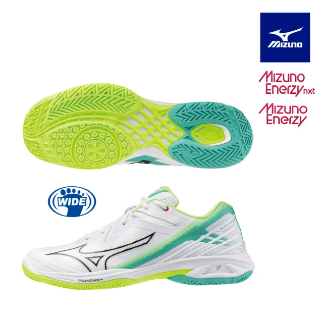 【MIZUNO 美津濃】WAVE CLAW 3 寬楦 男女款羽球鞋 71GA244302 71GA244322 71GA244330(羽球鞋)