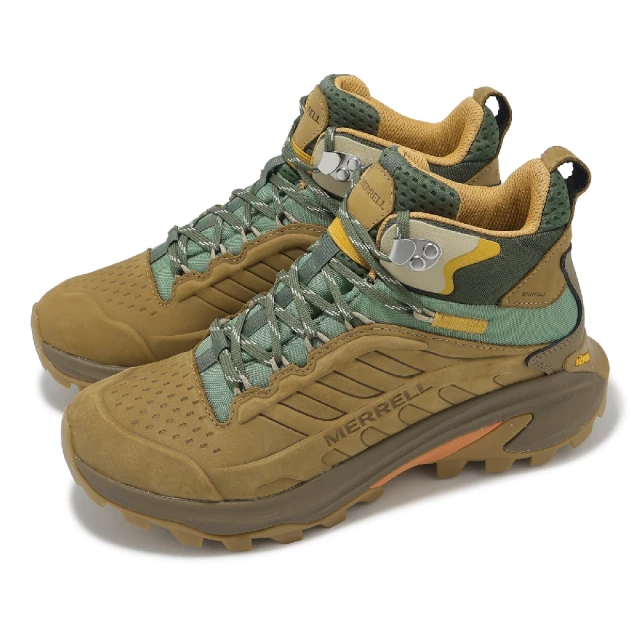 MERRELL 戶外鞋 Moab Speed 2 LTR Mid WP 女鞋 棕 綠 防水鞋面 抓地 越野 登山鞋(ML038426)