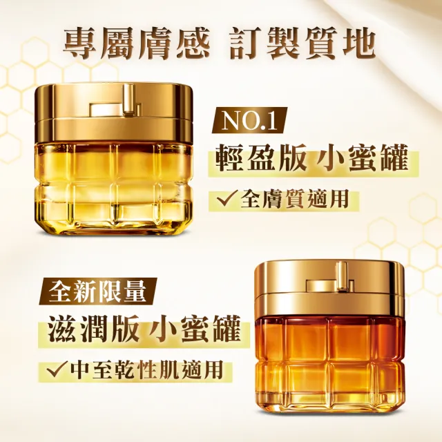 【LOREAL Paris 巴黎萊雅】雙11限定★金致臻顏花蜜奢養面霜60ml_輕盈版/滋潤版(小蜜罐/乳霜/面霜)